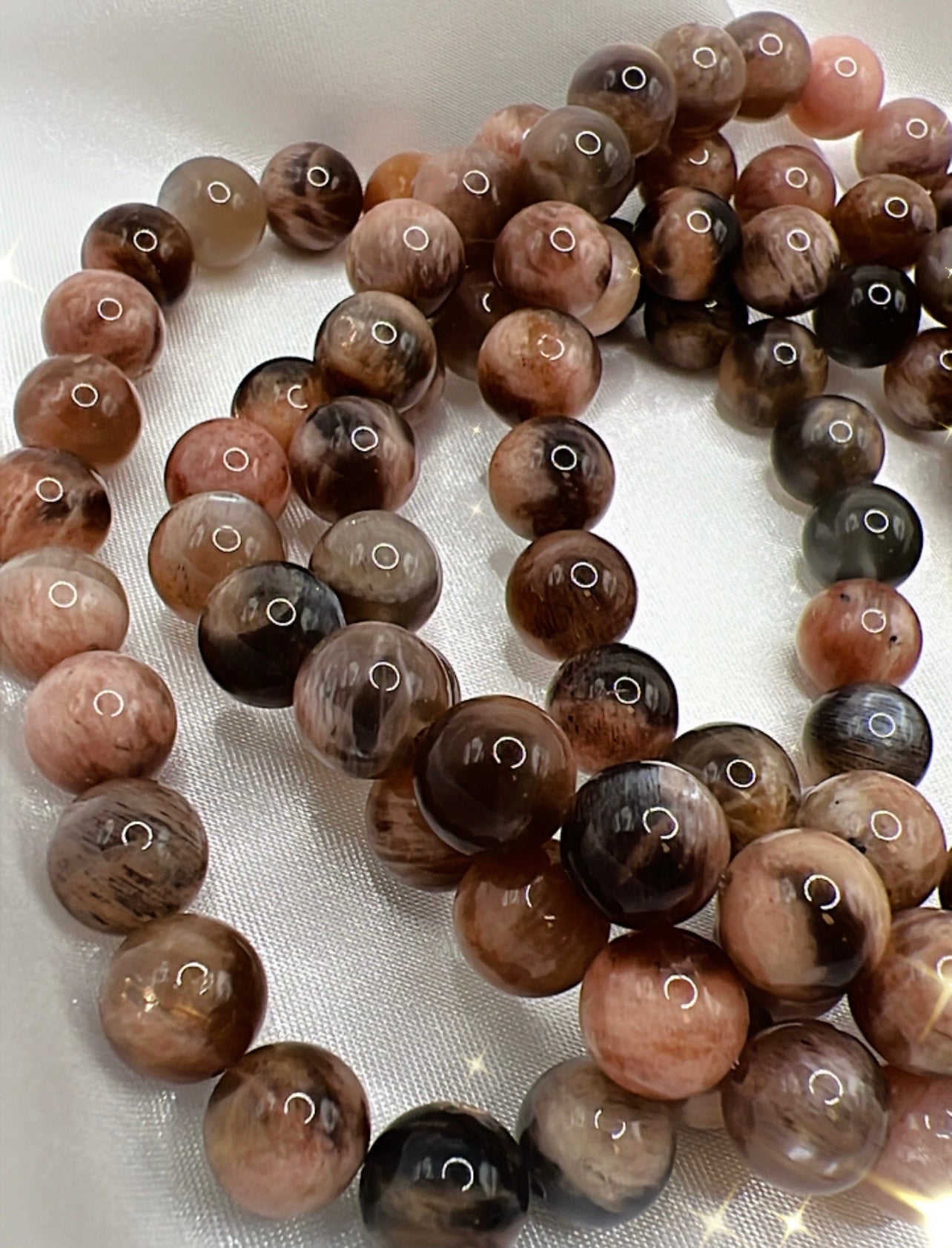 BLACK MOONSTONE BRACELET - emotionally shielding, artist creativity, spiritual enlightening