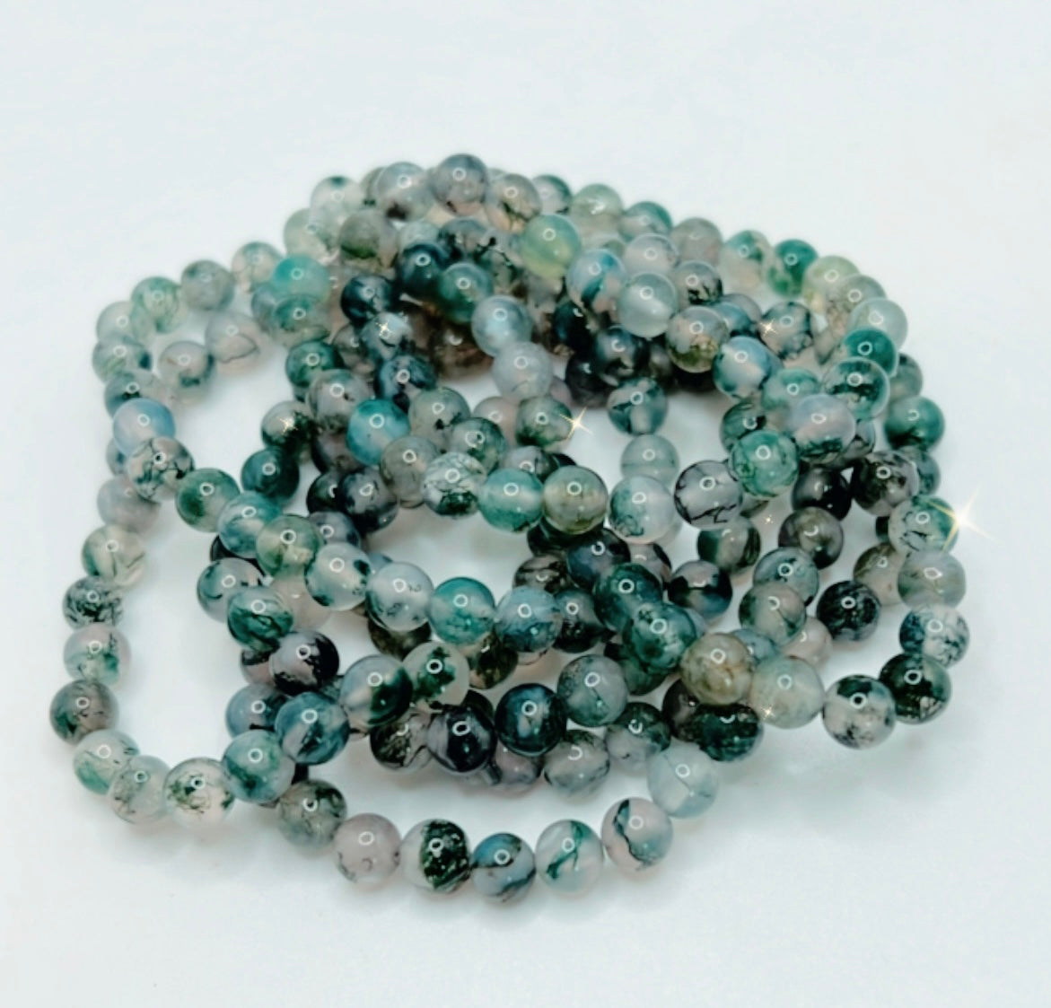 MOSS AGATE BRACELET- success, prosperity, abundance, attracting a mate