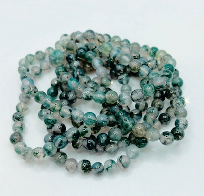 MOSS AGATE BRACELET- success, prosperity, abundance, attracting a mate